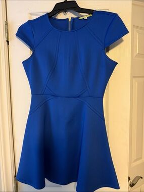 Gianni Bini Royal Blue Fit-and-Flare Mini Dress